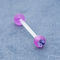 3 pezzi di piercing 14G ipoallergenico di Crystal Gems Plastic Barbell Tongue